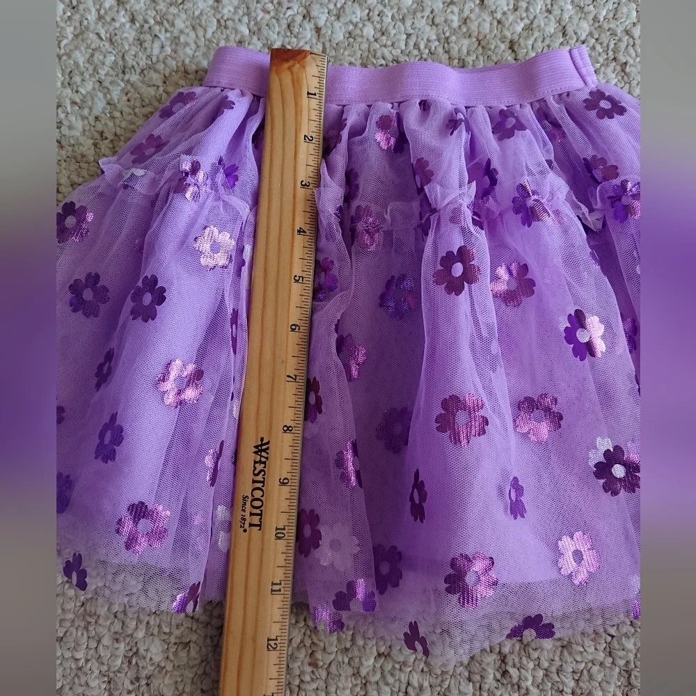 Disney princess pretty Purple Floral Tulle Skirt size 3-4T